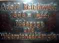 Ansicht Gedenktafel Adolf Reichwein