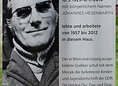 Ansicht Gedenktafel Hannes Hegen - 2019