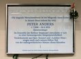 Ansicht Gedenktafel Peter Anders