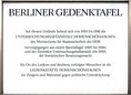 Ansicht Gedenktafel Untersuchungshaftanstalt Hohenschönhausen - 1995