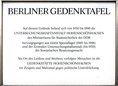 Ansicht Gedenktafel Untersuchungshaftanstalt Hohenschönhausen - 1995