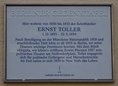 Ansicht Gedenktafel Ernst Toller - 2023