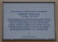 Ansicht Gedenktafel Ernst Toller - 2023