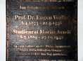 Ansicht Gedenktafel Prof. Dr. Eugen Wolbe - Studienrat Moritz …