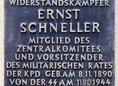 Ansicht Gedenktafel Ernst Schneller - 1982