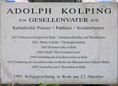 Ansicht Gedenktafel Adolph Kolping - 1991