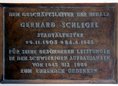 Ansicht Gedenktafel Gerhard Schlegel