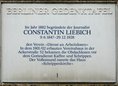 Ansicht Gedenktafel Constantin Liebich - 1988