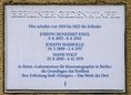 Ansicht Gedenktafel Joseph Benedikt Engl, Joseph Massolle und … - 1954