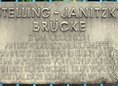 Ansicht Gedenktafel Stelling-Janitzky-Brücke
