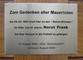 Ansicht Gedenktafel Horst Frank - 1998