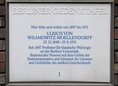 Ansicht Gedenktafel Ulrich von Wilamowitz-Moellendorf - 1991
