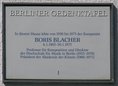 Ansicht Gedenktafel Boris Blacher - 1990