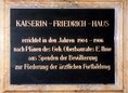 Ansicht Gedenktafel Kaiserin-Friedrich-Haus