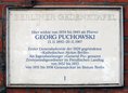 Ansicht Gedenktafel Georg Puchowski - 1989