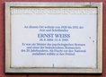 Ansicht Gedenktafel Ernst Weiß - 1990