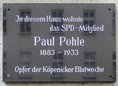 Ansicht Gedenktafel Paul Pohle - 2003