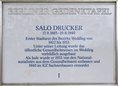 Ansicht Gedenktafel Salo Drucker - 1990
