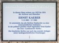 Ansicht Gedenktafel Ernst Kaeber - 2011
