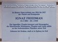 Ansicht Gedenktafel Ignaz Friedman - 2013