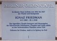 Ansicht Gedenktafel Ignaz Friedman - 2013