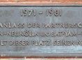 Ansicht Gedenktafel Partnerschaft Neukölln - Bat-Yam
