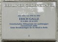 Ansicht Gedenktafel Erich Galle - 1992