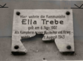 Ansicht Gedenktafel Ella Trebe - 1951