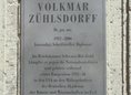 Ansicht Gedenktafel Volkmar Zühlsdorff - 2013