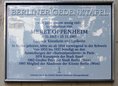 Ansicht Gedenktafel Meret Oppenheim