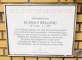 Ansicht Gedenktafel Rudolf Belling