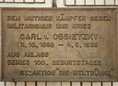 Ansicht Gedenktafel Carl von Ossietzky - 1989