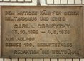 Ansicht Gedenktafel Carl von Ossietzky - 1989