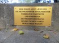 Ansicht Gedenktafel 17. Juni 1953 - 1962