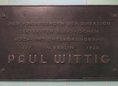 Ansicht Gedenktafel Paul Wittig