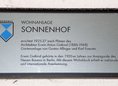 Ansicht Gedenktafel Wohnanlage Sonnenhof - 2003