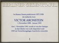 Ansicht Gedenktafel Victor Aronstein - 1996