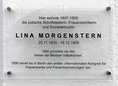 Ansicht Gedenktafel Lina Morgenstern