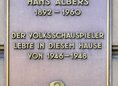 Ansicht Gedenktafel Hans Albers