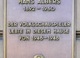 Ansicht Gedenktafel Hans Albers