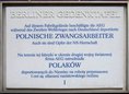 Ansicht Gedenktafel Polnische Zwangsarbeiterinnen und -arbeiter … - 1995