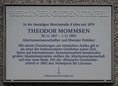 Ansicht Gedenktafel Theodor Mommsen