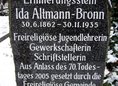 Ansicht Gedenktafel Ida Altmann-Bronn - 2005