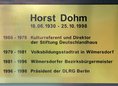 Ansicht Gedenktafel Horst Dohm - 2000