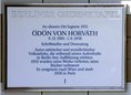 Ansicht Gedenktafel Ödön von Horváth