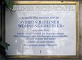 Ansicht Gedenktafel "Verein Berliner Wohnungsmiether" - 1999