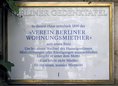 Ansicht Gedenktafel "Verein Berliner Wohnungsmiether" - 1999