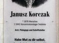 Ansicht Gedenktafel Janusz Korczak