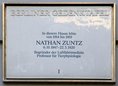 Ansicht Gedenktafel Nathan Zuntz