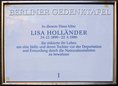 Ansicht Gedenktafel Lisa Holländer